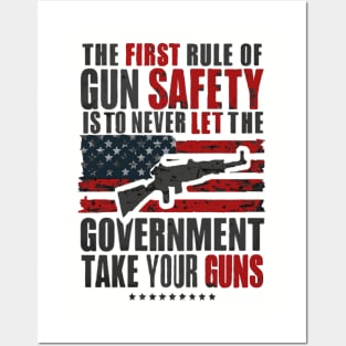 Second Amendment Patriotic Gun Rights First Rule Gun Safety Posters and Art